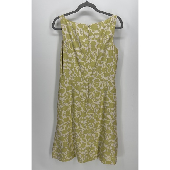 Talbots Dresses & Skirts - Talbots Green Floral‎ Damask V-Neck A-Line Sleeveless Knee Length Dress Size 8